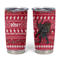 Austria Christmas Tumbler Cup with German Text Red Pattern and Festive Lights - Wonder Print Shop