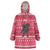 Austria Christmas Wearable Blanket Hoodie with German Text Red Pattern and Festive Lights - Wonder Print Shop