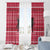 Austria Christmas Window Curtain with German Text Red Pattern and Festive Lights - Wonder Print Shop