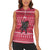 Austria Christmas Women Sleeveless Polo Shirt with German Text Red Pattern and Festive Lights - Wonder Print Shop