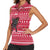 Austria Christmas Women Sleeveless Polo Shirt with German Text Red Pattern and Festive Lights - Wonder Print Shop