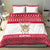 Austria Christmas Bedding Set with Frohe Weihnachten Angel Design and Red White Holiday - Wonder Print Shop