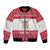 Austria Christmas Bomber Jacket with Frohe Weihnachten Angel Design and Red White Holiday - Wonder Print Shop