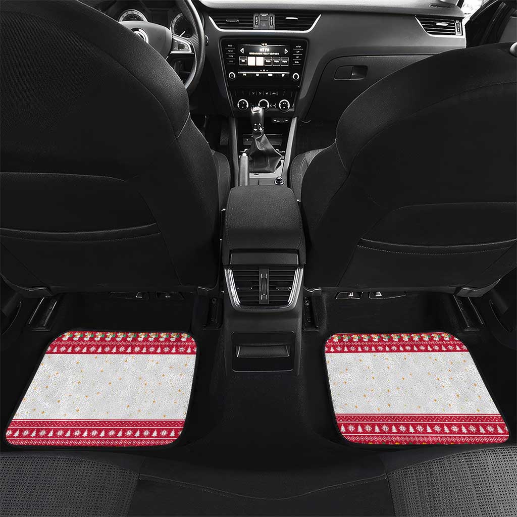 Austria Christmas Car Mats with Frohe Weihnachten Angel Design and Red White Holiday - Wonder Print Shop