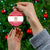 Austria Christmas Ceramic Ornament with Frohe Weihnachten Angel Design and Red White Holiday - Wonder Print Shop