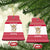 Austria Christmas Ceramic Ornament with Frohe Weihnachten Angel Design and Red White Holiday - Wonder Print Shop