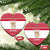 Austria Christmas Ceramic Ornament with Frohe Weihnachten Angel Design and Red White Holiday - Wonder Print Shop