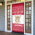 Austria Christmas Door Cover with Frohe Weihnachten Angel Design and Red White Holiday - Wonder Print Shop