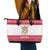 Austria Christmas Leather Tote Bag with Frohe Weihnachten Angel Design and Red White Holiday - Wonder Print Shop