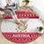 Austria Christmas Round Carpet with Frohe Weihnachten Angel Design and Red White Holiday - Wonder Print Shop