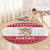 Austria Christmas Round Carpet with Frohe Weihnachten Angel Design and Red White Holiday - Wonder Print Shop