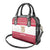 Austria Christmas Shoulder Handbag with Frohe Weihnachten Angel Design and Red White Holiday - Wonder Print Shop