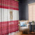 Austria Christmas Window Curtain with Frohe Weihnachten Angel Design and Red White Holiday - Wonder Print Shop