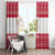 Austria Christmas Window Curtain with Frohe Weihnachten Angel Design and Red White Holiday - Wonder Print Shop