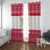 Austria Christmas Window Curtain with Frohe Weihnachten Angel Design and Red White Holiday - Wonder Print Shop