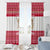 Austria Christmas Window Curtain with Frohe Weihnachten Angel Design and Red White Holiday - Wonder Print Shop
