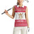 Austria Christmas Women Sleeveless Polo Shirt with Frohe Weihnachten Angel Design and Red White Holiday - Wonder Print Shop