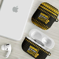 Saxophone The Instrument For Intellegent People Christmas AirPods Case Xmas Holiday Patterns - Wonder Print Shop
