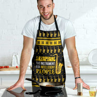 Saxophone The Instrument For Intellegent People Christmas Apron Xmas Holiday Patterns - Wonder Print Shop