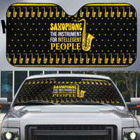 Saxophone The Instrument For Intellegent People Christmas Auto Sun Shade Xmas Holiday Patterns - Wonder Print Shop