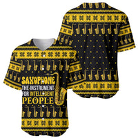 Saxophone The Instrument For Intellegent People Christmas Baseball Jersey Xmas Holiday Patterns - Wonder Print Shop