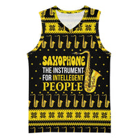 Saxophone The Instrument For Intellegent People Christmas Basketball Jersey Xmas Holiday Patterns - Wonder Print Shop