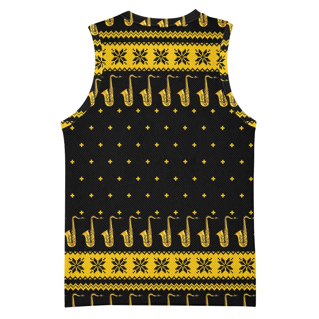 Saxophone The Instrument For Intellegent People Christmas Basketball Jersey Xmas Holiday Patterns - Wonder Print Shop