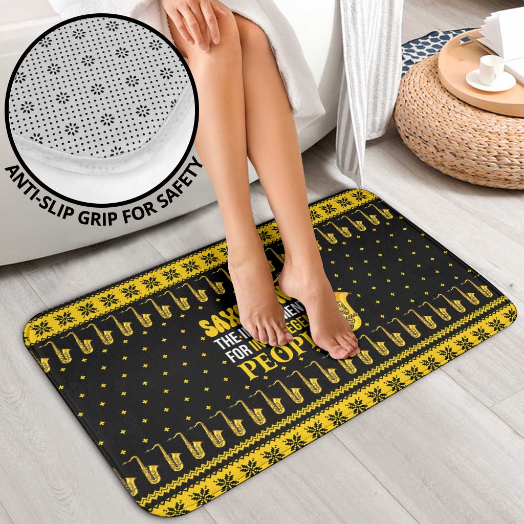 Saxophone The Instrument For Intellegent People Christmas Bathroom Set Xmas Holiday Patterns - Wonder Print Shop