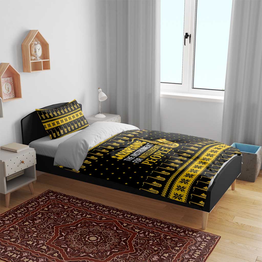 Saxophone The Instrument For Intellegent People Christmas Bedding Set Xmas Holiday Patterns - Wonder Print Shop