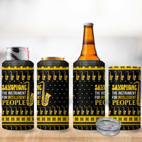 Saxophone The Instrument For Intellegent People Christmas 4 in 1 Can Cooler Tumbler Xmas Holiday Patterns - Wonder Print Shop