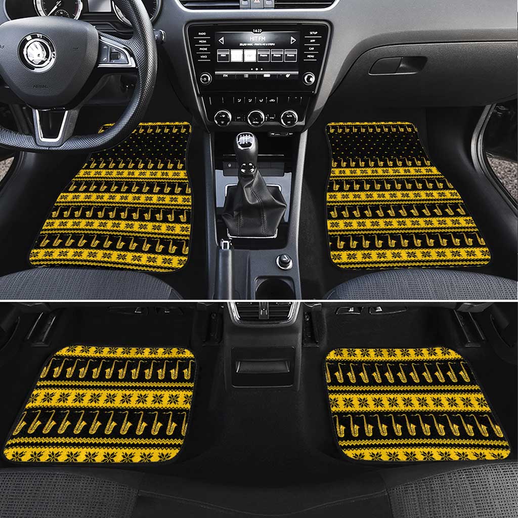 Saxophone The Instrument For Intellegent People Christmas Car Mats Xmas Holiday Patterns - Wonder Print Shop