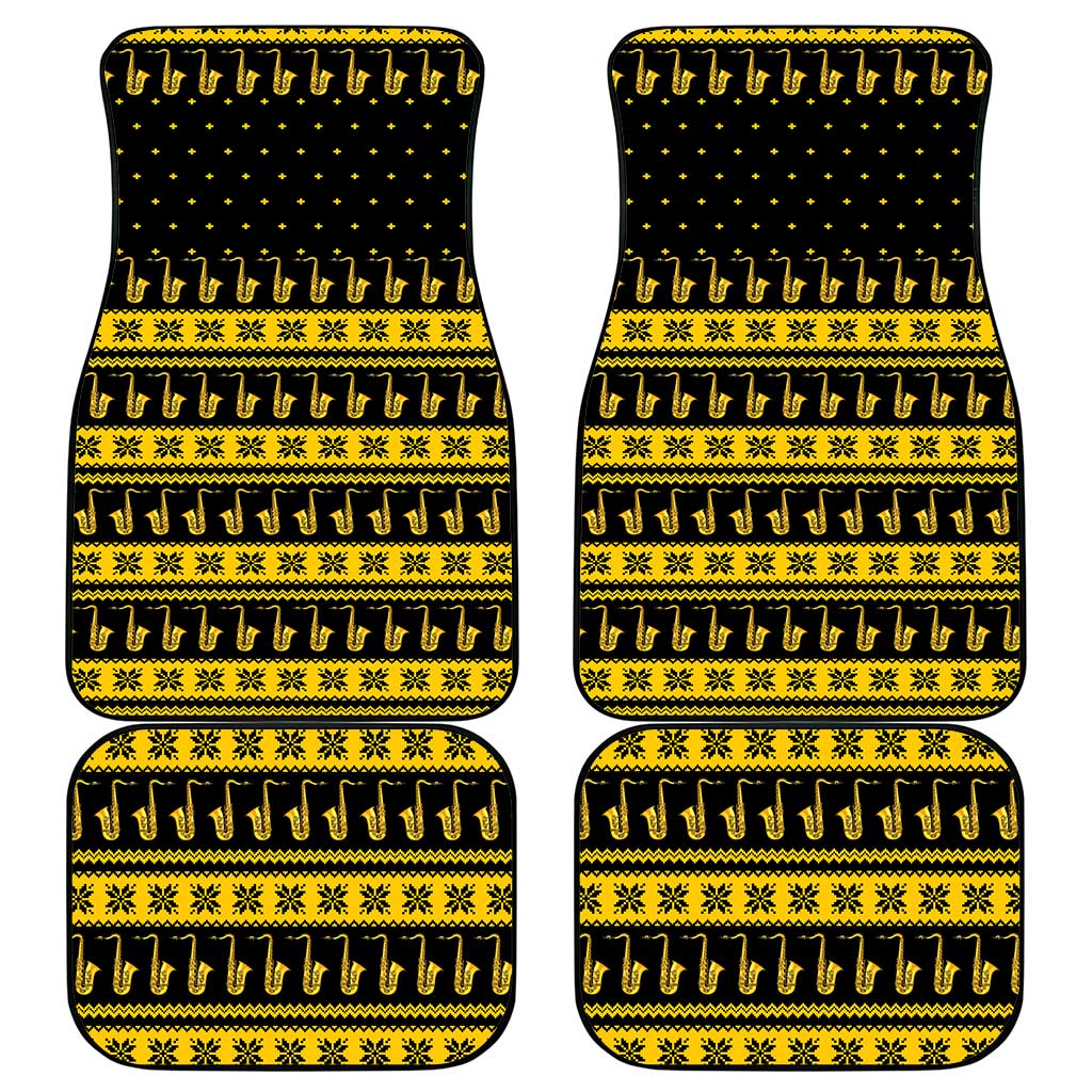 Saxophone The Instrument For Intellegent People Christmas Car Mats Xmas Holiday Patterns - Wonder Print Shop
