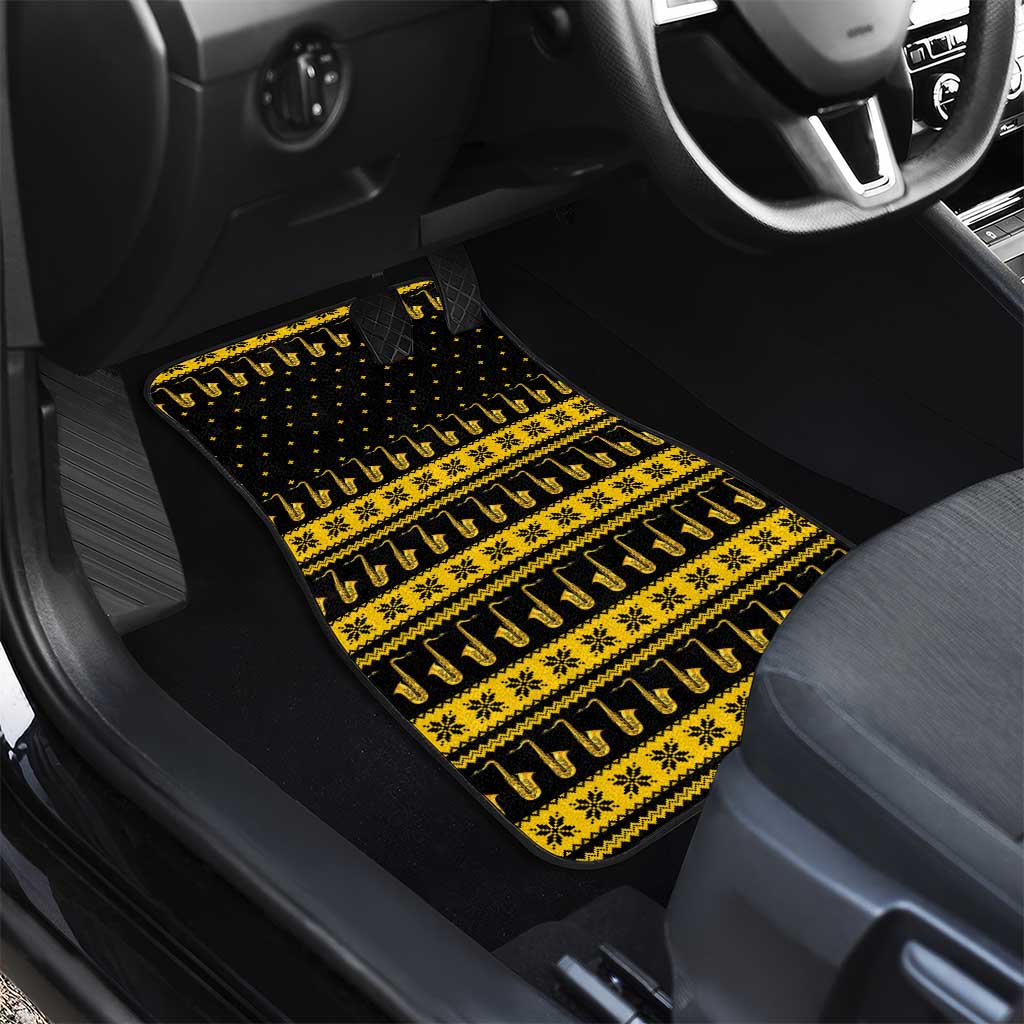 Saxophone The Instrument For Intellegent People Christmas Car Mats Xmas Holiday Patterns - Wonder Print Shop