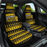Saxophone The Instrument For Intellegent People Christmas Car Seat Cover Xmas Holiday Patterns - Wonder Print Shop