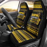 Saxophone The Instrument For Intellegent People Christmas Car Seat Cover Xmas Holiday Patterns - Wonder Print Shop