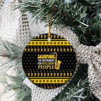 Saxophone The Instrument For Intellegent People Christmas Ceramic Ornament Xmas Holiday Patterns - Wonder Print Shop