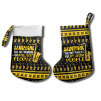 Saxophone The Instrument For Intellegent People Christmas Stocking Xmas Holiday Patterns - Wonder Print Shop