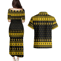 Saxophone The Instrument For Intellegent People Christmas Couples Matching Puletasi and Hawaiian Shirt Xmas Holiday Patterns - Wonder Print Shop