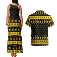 Saxophone The Instrument For Intellegent People Christmas Couples Matching Tank Maxi Dress and Hawaiian Shirt Xmas Holiday Patterns - Wonder Print Shop