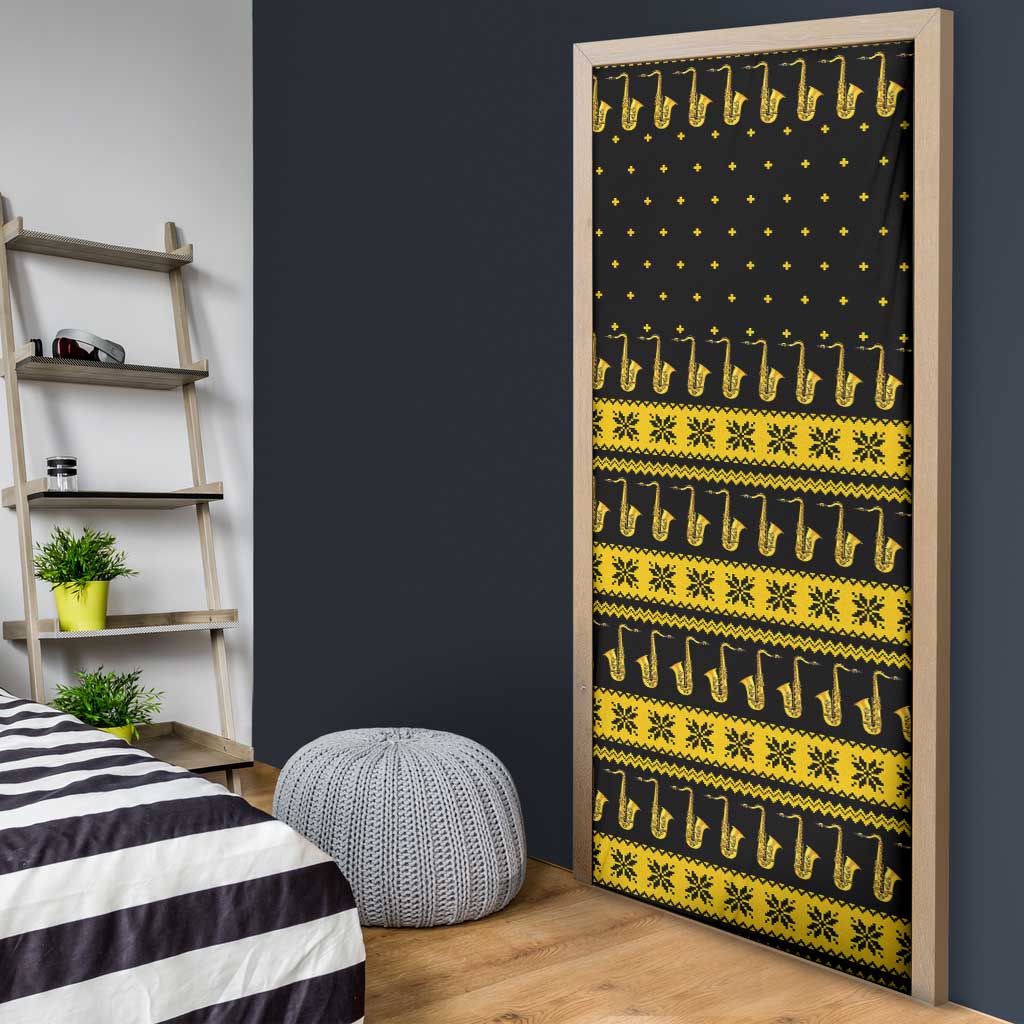 Saxophone The Instrument For Intellegent People Christmas Door Cover Xmas Holiday Patterns - Wonder Print Shop