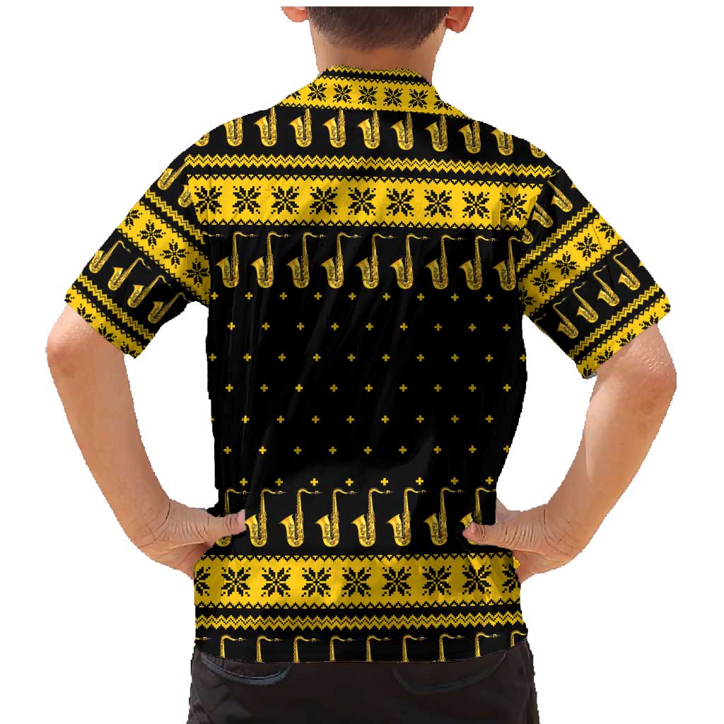 Saxophone The Instrument For Intellegent People Christmas Family Matching Mermaid Dress and Hawaiian Shirt Xmas Holiday Patterns - Wonder Print Shop