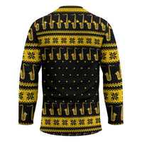 Saxophone The Instrument For Intellegent People Christmas Hockey Jersey Xmas Holiday Patterns - Wonder Print Shop