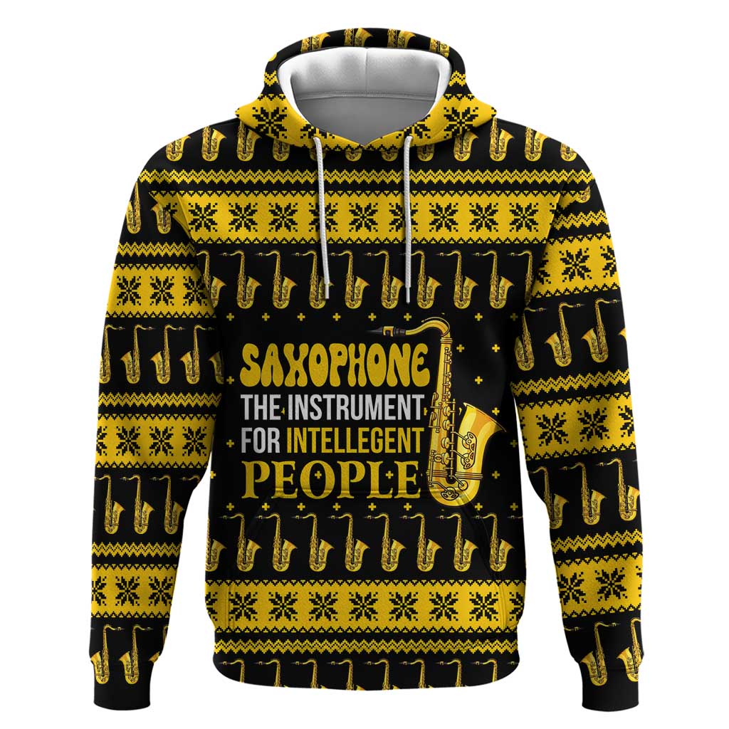 Saxophone The Instrument For Intellegent People Christmas Hoodie Xmas Holiday Patterns - Wonder Print Shop