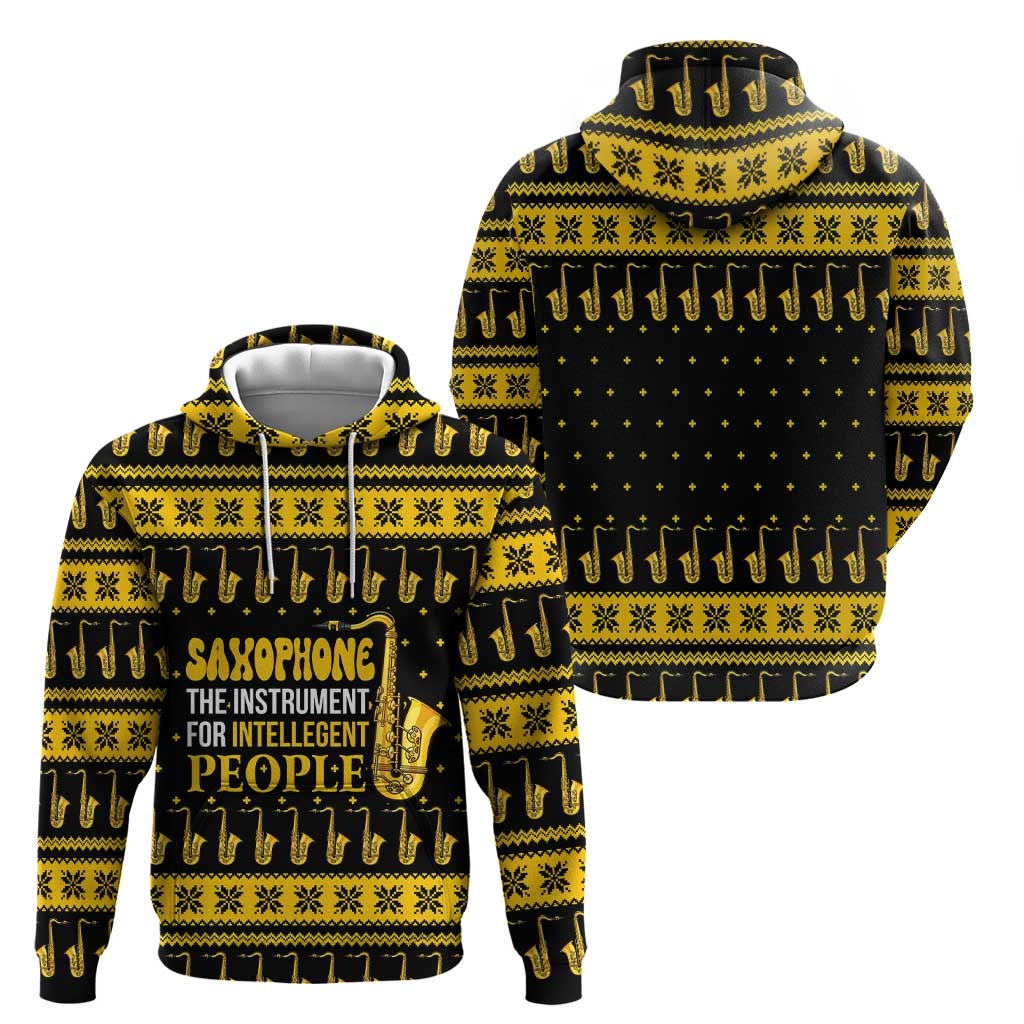 Saxophone The Instrument For Intellegent People Christmas Hoodie Xmas Holiday Patterns - Wonder Print Shop