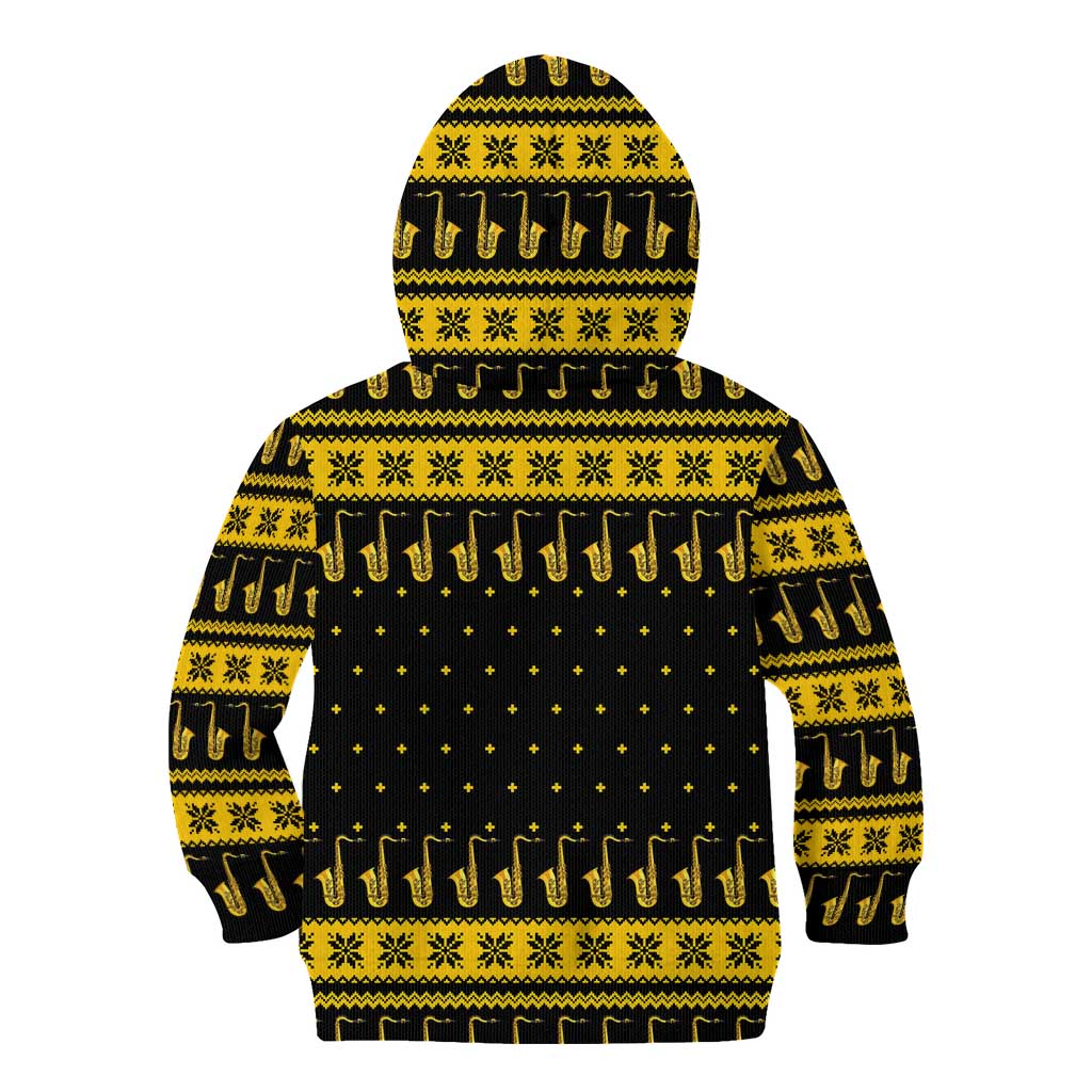 Saxophone The Instrument For Intellegent People Christmas Kid Hoodie Xmas Holiday Patterns - Wonder Print Shop