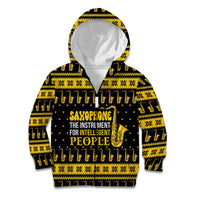 Saxophone The Instrument For Intellegent People Christmas Kid Hoodie Xmas Holiday Patterns - Wonder Print Shop