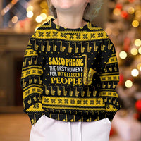 Saxophone The Instrument For Intellegent People Christmas Kid Ugly Christmas Sweater Xmas Holiday Patterns - Wonder Print Shop