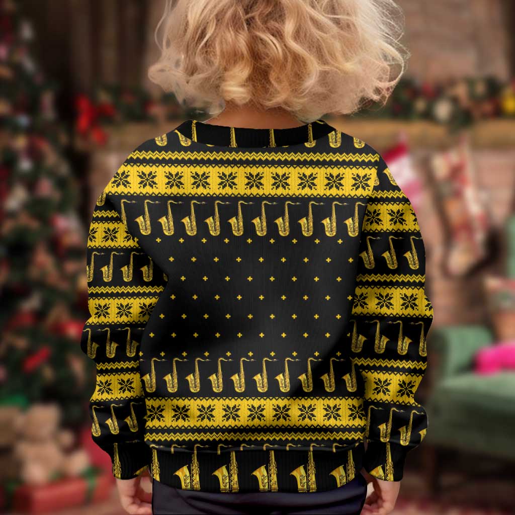 Saxophone The Instrument For Intellegent People Christmas Kid Ugly Christmas Sweater Xmas Holiday Patterns - Wonder Print Shop
