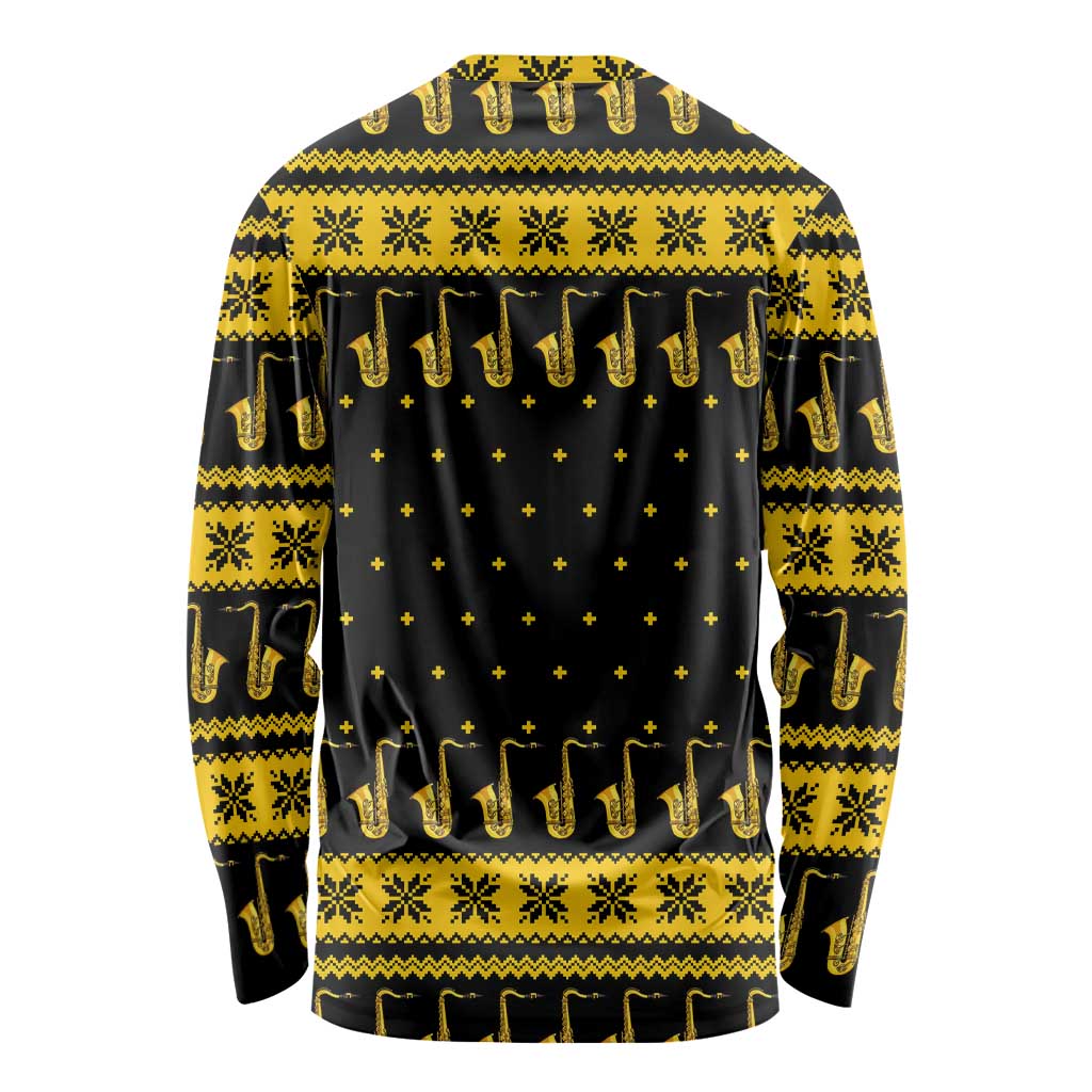 Saxophone The Instrument For Intellegent People Christmas Long Sleeve Shirt Xmas Holiday Patterns - Wonder Print Shop