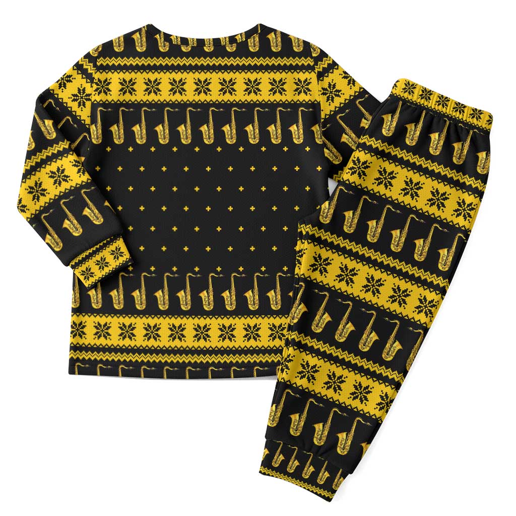 Saxophone The Instrument For Intellegent People Christmas Pajama Set Xmas Holiday Patterns - Wonder Print Shop